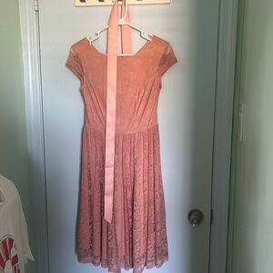 Blush Pink Floral Modest Dress